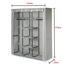 Load image into Gallery viewer, Wardrobe Canvas Clothes Large Cupboard Storage Organiser Shelving • New Valu2u • Free Delivery!