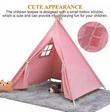Load image into Gallery viewer, Kids Teepee Tent cotton Canvas Indian Wigwam