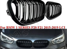 Load image into Gallery viewer, Gloss Black Front Kidney Grilles Grills Double Line For BMW F20 F21 1 Series 15-19 Facelift • New Valu2u • Free Delivery