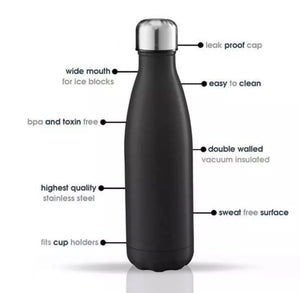 New 500ML Water Bottle Vacuum Insulated Flask Thermal Sport Chilly Hot Cold Cup • NEW Valu2u