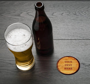 Personalised Beer Mats in Packs of 48 or 96 Add Your Text 7 Different Designs