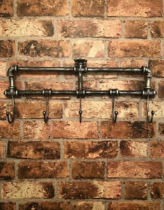 Vintage Style Industrial Wall Mounted Coat Hooks Rack Pegs Towel Rail Bathroom