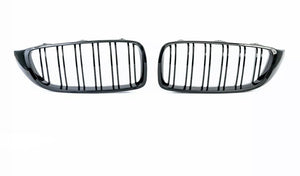Twin Bar Gloss Black Front Kidney Grille Grille For Bmw 4 Series F32 F33 F36 L+R