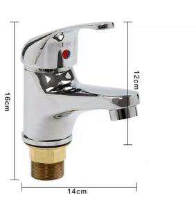 New Bathroom Tap with 2 Hoses Single Basin Sink Mono Mixer Chrome • NEW valu2U • FREE DELIVERY