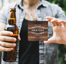 Load image into Gallery viewer, Personalised Beer Mats in Packs of 48 or 96 Add Your Text 7 Different Designs