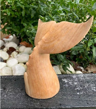 Load image into Gallery viewer, Wooden Whale Tail Carving - Hand Carved Fluke, Whale Tail 17cm Fair Trade • NEW valu2U • FREE DELIVERY