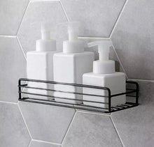 Load image into Gallery viewer, Kitchen / Bathroom / Shower Metal Shelf Suction Basket Caddy Rack Wall Mounted