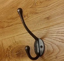 Load image into Gallery viewer, 6 x Cast Iron Coat Hooks Vintage Retro Style