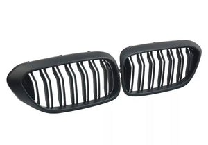 Gloss Black Kidney Grill For BMW G30 G31 5 Series Twin Bar Slate