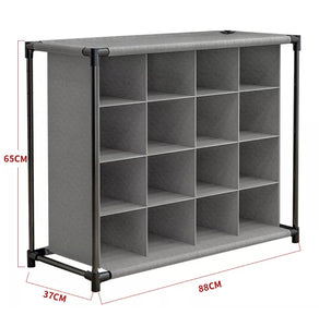 Dustproof Canvas Shelves Unit Organiser Storage Shoes Cabinet Stand