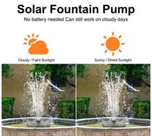 Load image into Gallery viewer, Solar Fountain Pump Water Powered Floating Birdbath Home Pool Garden • NEW valu2U • FREE DELIVERY
