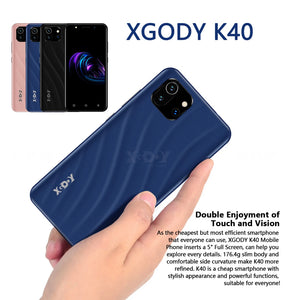 XGODY K40 2023 Dual SIM Unlocked Android Smartphone Mobile Smart Phone Quad Core