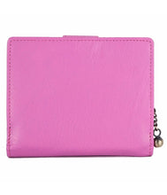 Load image into Gallery viewer, Ladies RFID Blocking Genuine Leather Clutch Wallet with Side Zipped Coin Pouch