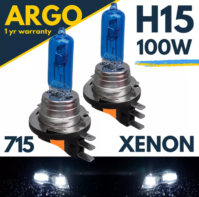 2 Pack H15 Super White Headlight DRL 100w Bright 715 Headlamp Light Bulbs 12v