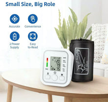 Load image into Gallery viewer, Digital Automatic Blood Pressure Monitor Upper Arm BP Machine Heart Rate