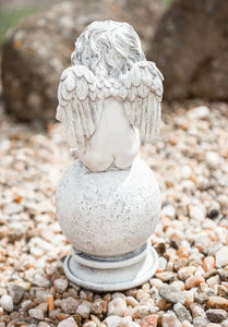 Stone Effect Angel Statue Garden Ornament Figurine