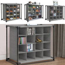 Load image into Gallery viewer, Dustproof Canvas Shelves Unit Organiser Storage Shoes Cabinet Stand