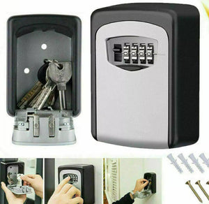 4 Digit Outdoor High Security Wall Mounted Key Safe Box Code Lock