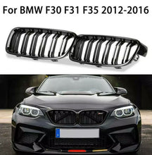 Load image into Gallery viewer, Gloss Black Kidney Grill Twin Bar For BMW 3 Series F30 F31 F35 • 2012-2016