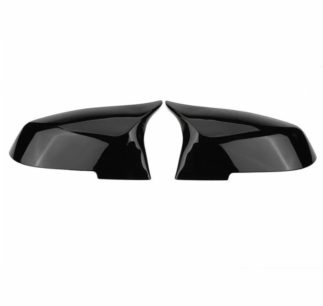 2 x Wing Mirror Cover Caps For BMW F20 F21 F22 F30 F31 F32 F36 X1 E84 Gloss Black
