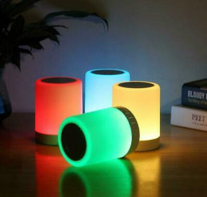 Smart Touch Night Light Bluetooth Speaker USB LED Bedside Table Lamp 7 Colours ✔ Battery in 2200mAh