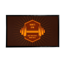 Load image into Gallery viewer, Personalised Gym Door Mat - Doormats for Gyms - Rubber Non Slip - ADD TEXT