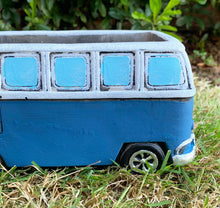 Load image into Gallery viewer, Blue VW Campervan Planter Cement Home Garden Plant Flower Seed Herb Pot
