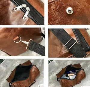 PU Leather Duffle Bag Travel Sports & Gym Luggage Hand Baggage