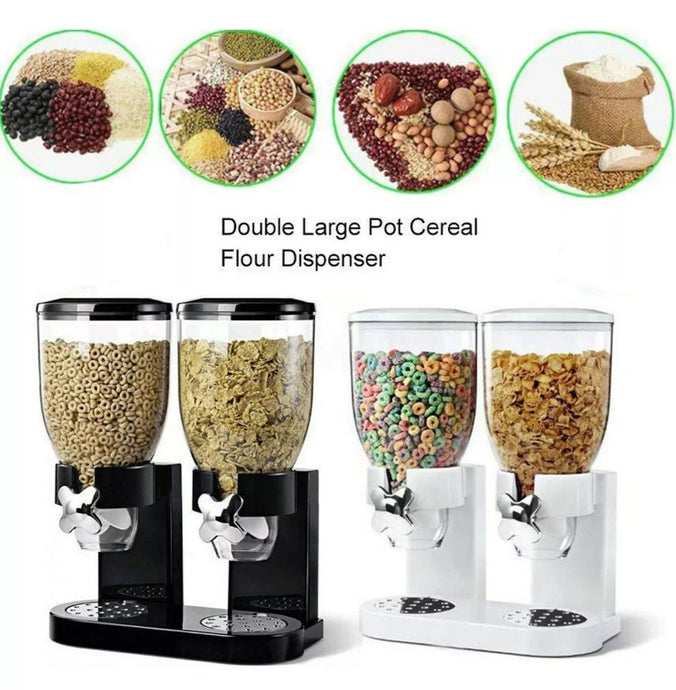 Double Cereal Dispenser Pasta Container