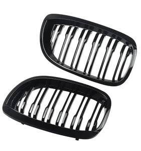 Grills For 03-06 BMW E46 3 Series 2DR Coupe Dual Line Kidney Grilles Grills Gloss Black