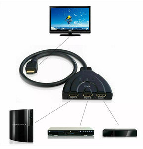 3 PORT HDMI 4K SPLITTER CABLE MULTI SWITCH SWITCHER HUB BOX