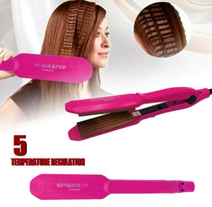 Ceramic Titanium Hair Salon Crimper Crimping Perm Splint Waver Curler Wet/Dry