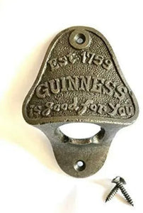 Retro Collections Guiness CAST Iron BAR Wall Mounted Bottle Opener