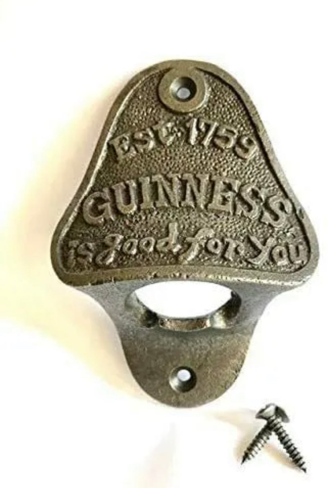 Retro Collections Guiness CAST Iron BAR Wall Mounted Bottle Opener