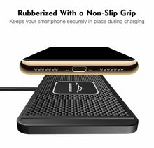 Load image into Gallery viewer, Car QI Wireless Fast Charging Charger Mat Non-Slip Pad Holder For iPhone/Samsung etc