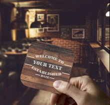 Load image into Gallery viewer, Personalised Beer Mats in Packs of 48 or 96 Add Your Text 7 Different Designs