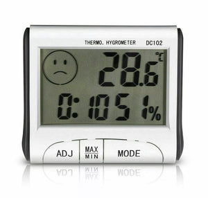 LCD Digital Indoor Room Thermometer Hygrometer Temperature Clock Humidity Meter