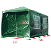Load image into Gallery viewer, 3x6metre Gazebo Marquee Waterproof Garden Party Shade Tent Large Outdoor Pavilion