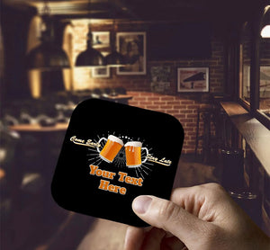 Personalised Beer Mats in Packs of 48 or 96 Add Your Text 7 Different Designs