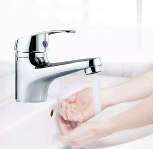 New Bathroom Tap with 2 Hoses Single Basin Sink Mono Mixer Chrome • NEW valu2U • FREE DELIVERY