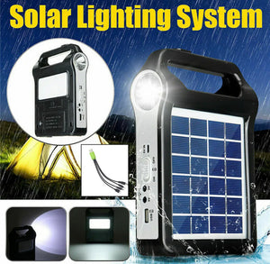 Solar Panel Power System Kit Generator With LED Light
