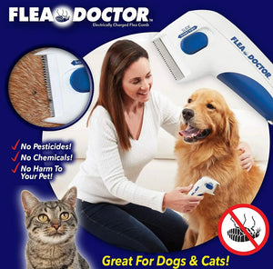 Electronic Flea Zapper Comb Safe Dog Cat Pets Kills Fleas