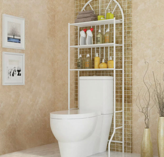 Bathroom Space Saver 3 Shelf Metal Towel Storage Rack Organiser