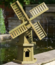 Load image into Gallery viewer, Wooden Windmill Garden Decoration Traditional Ornament Moving Blades 73cm