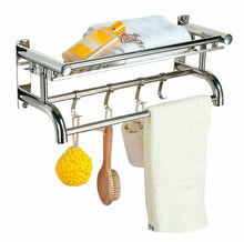 Load image into Gallery viewer, Towel Rail Holder Wall Mounted Bathroom Rack Shelf Stainless Steel • New valu2u • Free Delivery