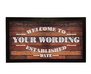 Personalised Bar Runner Mat Novelty Beer Gift for Home Pub - Add Your Text