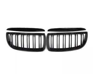 Gloss Black Kidney Grill Twin Bar For BMW 3 Series 2005-2008 Pre- Facelift e90 e91  • New Valu2u • Free Delivery