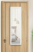 Load image into Gallery viewer, Over the Door Full Length Mirror White Hanging Bedroom Wardrobe