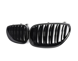 Gloss Black Kidney Grills Grill For BMW E60 E61 5 Series 2003 - 2010