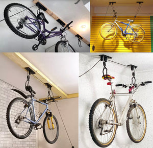 20KG Bicycle Bike Ceiling Hanger Lift Pulley Hoist Garage Rack